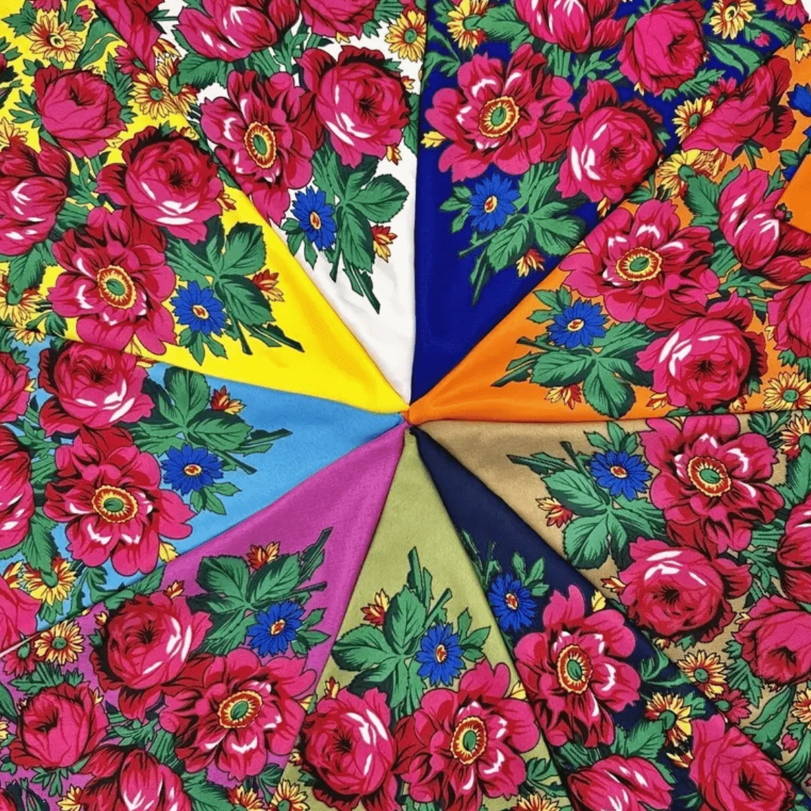 "Kokum Scarf" Grandma Cloth Handkerchief/Scarf in Floral Patterns, Promotional Item Promotions