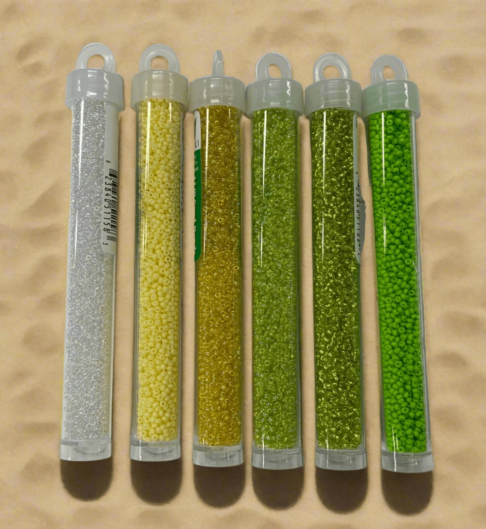 “Lemons and Limes” 6 x 11/0 Miyuki Seed bead (22g) Set, Promotions Promotions