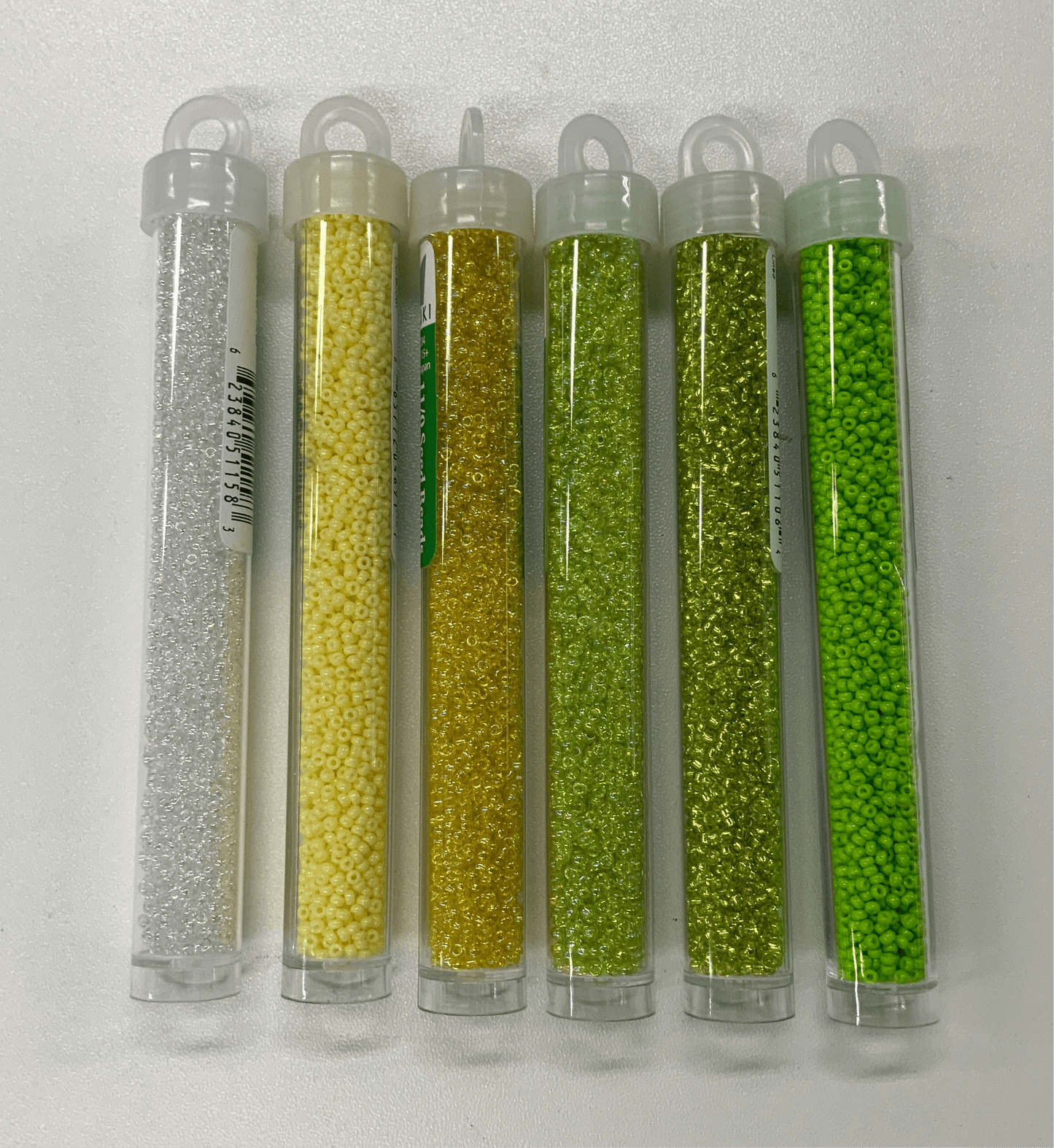 “Lemons and Limes” 6 x 11/0 Miyuki Seed bead (22g) Set, Promotions Promotions