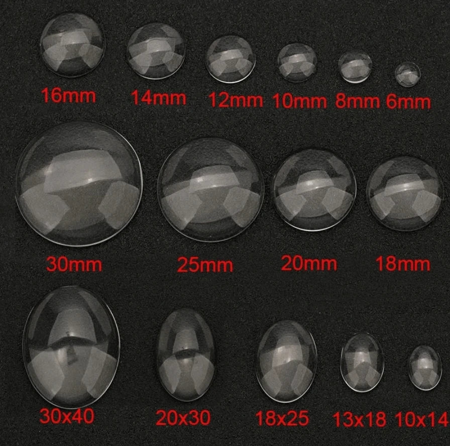 25mm Clear Dome Circle