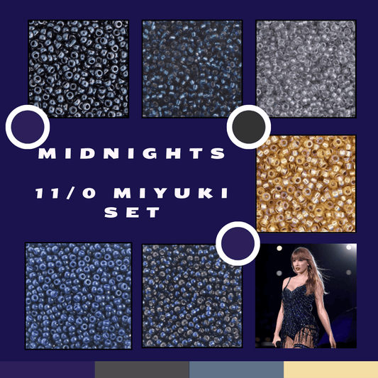 "Midnights" Dark Blue Set, 11/0 Miyuki Seed Beads, Set of 6 x 22g vials Promotions