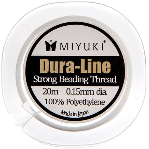 Crystal 0.15mm (Mini 20mm) Mini White Miyuki Dura-Line Crystal Clear 0.15mm or 0.12mm, 20 meters, Strong Beading Thread Basics