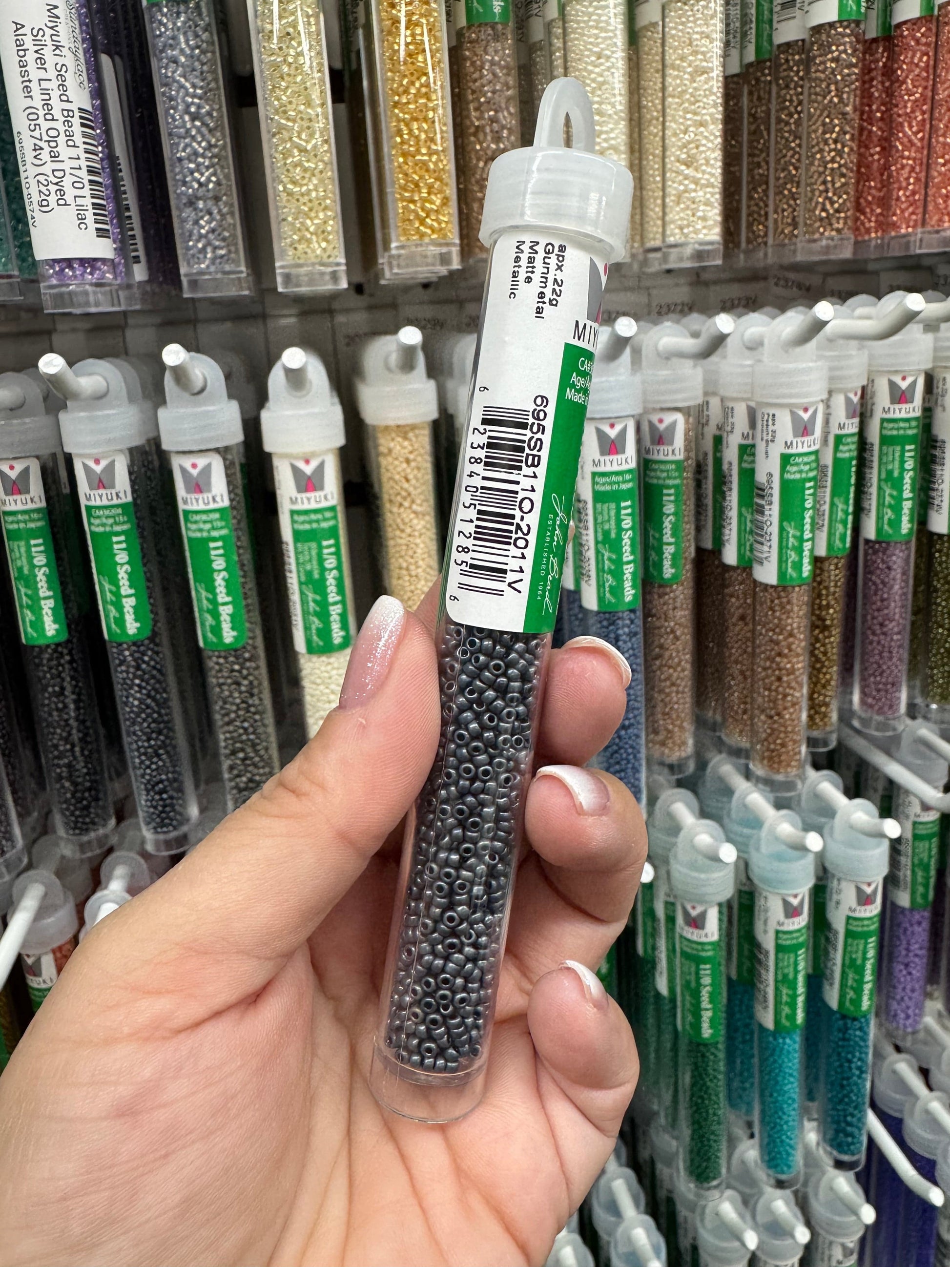 Miyuki Seed Bead 11/0 Gunmetal Matte Metallic (2011v) (22g) Miyuki Seed Bead 11/0