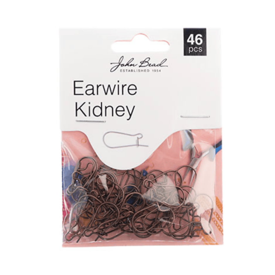 Must Have Findings - Earwire Kidney (apx 19x10mm) Antique Copper 46pcs  New Beader Basics Basics