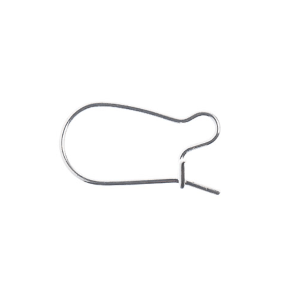 Must Have Findings - Earwire Kidney (apx 19x10mm) Silver 46pcs New Beader Basics Basics
