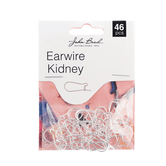 Must Have Findings - Earwire Kidney (apx 19x10mm) Silver 46pcs New Beader Basics Basics