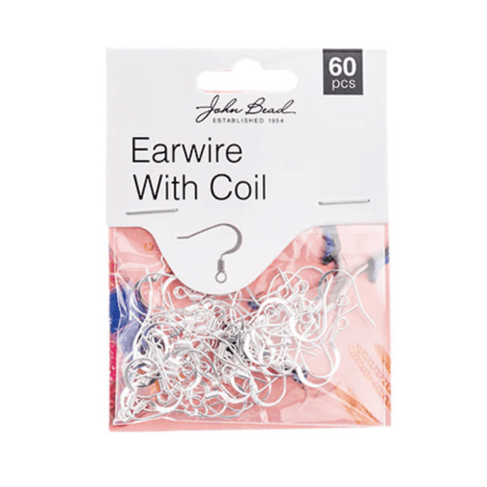 Must Have Findings - Earwire w/ Coil Silver 60pcs New Beader Basics Basics