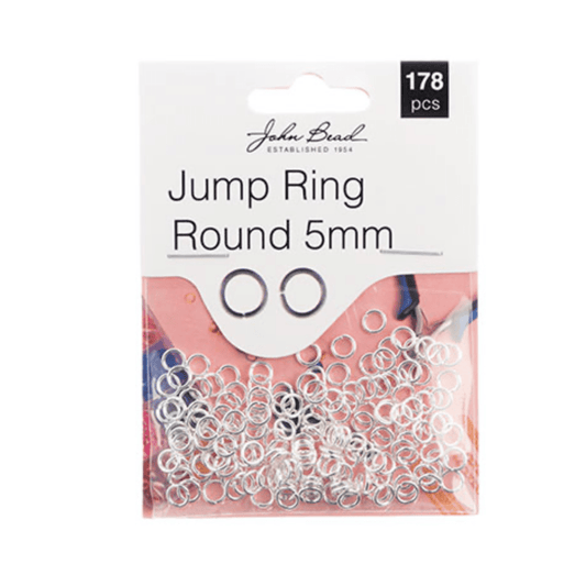 Must Have Findings - Jump Ring Round 5x0.8mm Silver 178pcs  New Beader Basics Basics