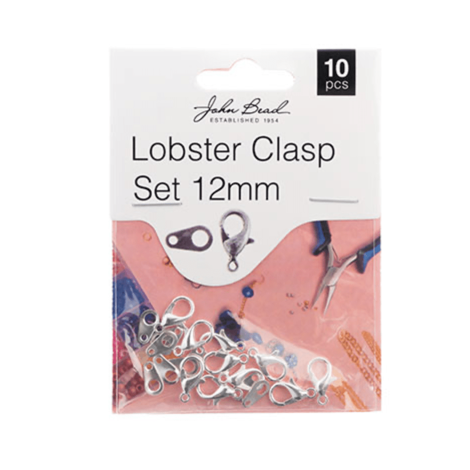 Must Have Findings - Lobster Clasp Set 12mm Silver 10pcs,  New Beader Basics Basics