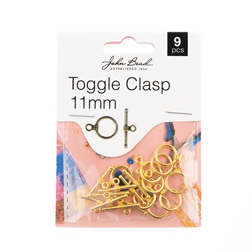 Must Have Findings - Toggle Clasp 11mm Gold 9pcs, John Beads Basics Basics