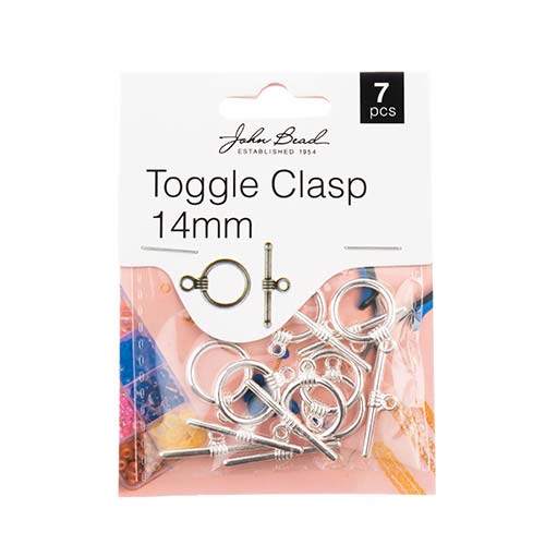 Must Have Findings - Toggle Clasp 14mm Silver 7pcs, John Beads Basics Basics