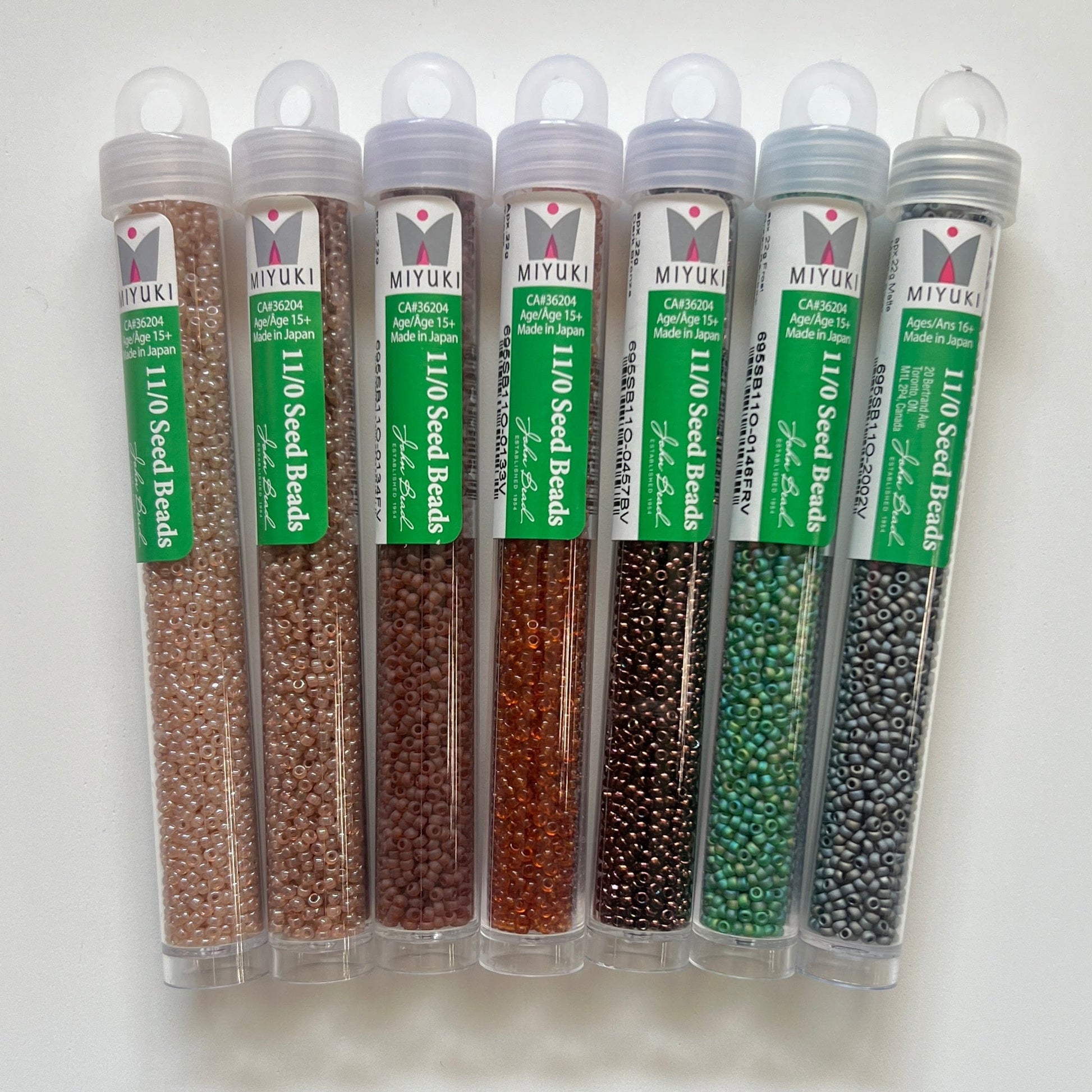 “Nature Hues” 8 x 11/0 Miyuki Seed Bead Set, Promotion Miyuki Seed Bead 11/0