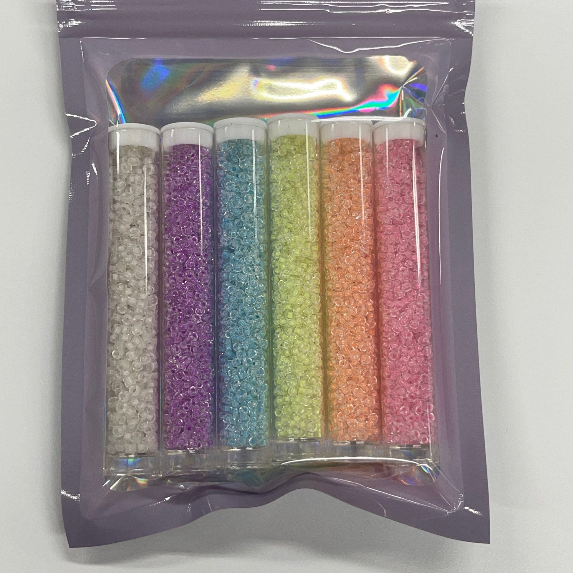 NEON GLOW IN DARK SET, 11/0 Seedbeads in 7g x 6 colours, BLACK FRIDAY PROMO Promotions