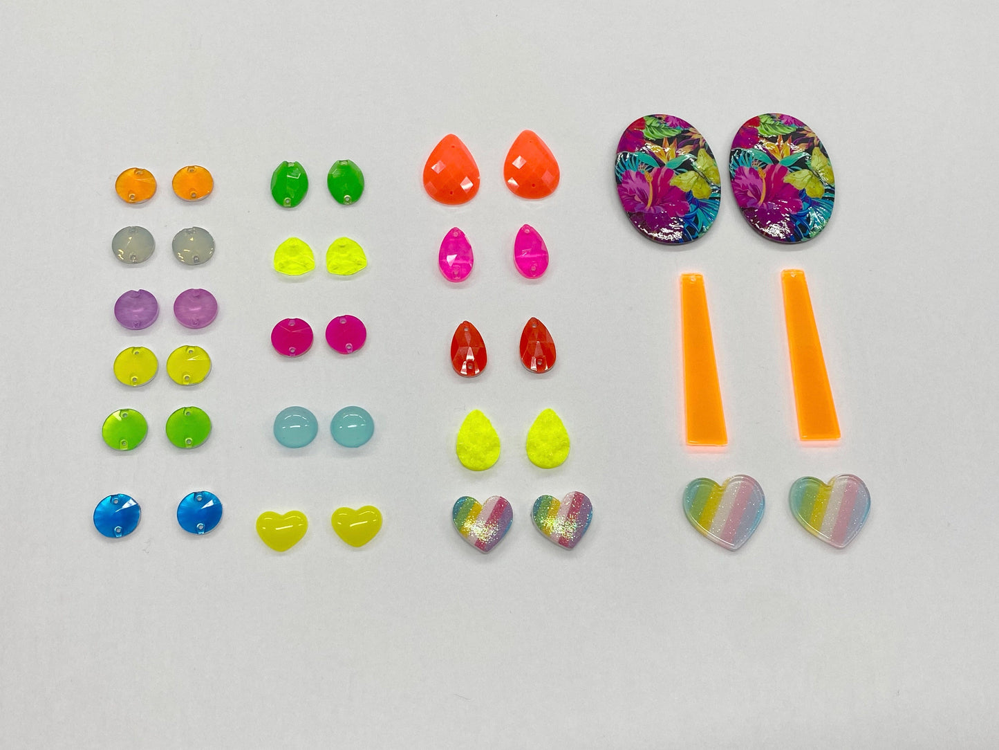 "Neon Party" Mixed Resin Gem Set, Promotions Promotions