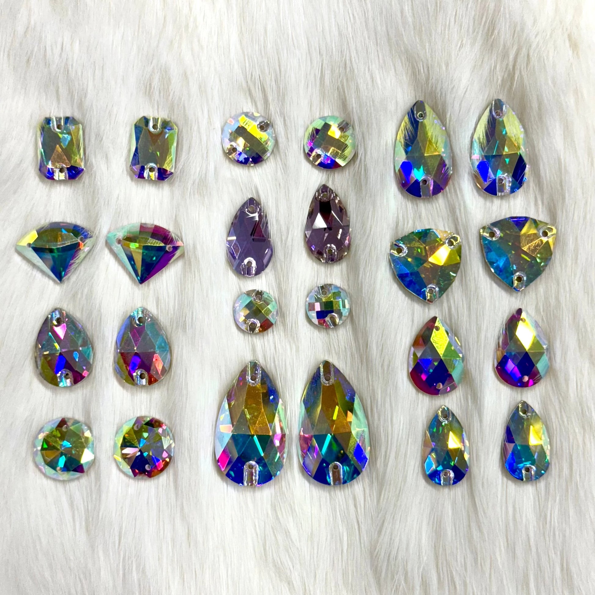 "Oh WOW..." 13 Pairs of AB Gem Fancy Glass Gem Set, Promotions Promotions