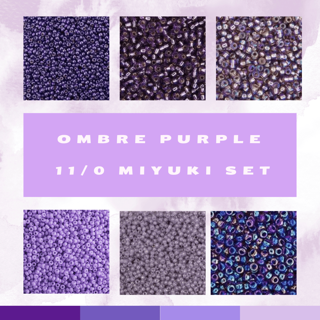 Ombre Purple Set, 11/0 Miyuki Seed Beads, Set of 6 x 22g vials Promotions