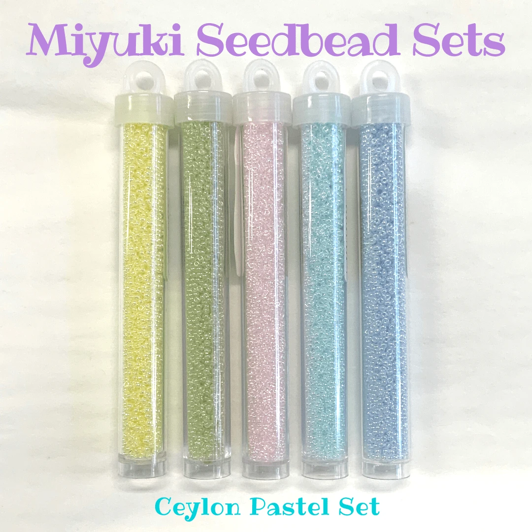 Pastel Ceylon Set, 11/0 Miyuki Seed Beads, Set of 5 x 22g vials Miyuki Seed Bead 11/0