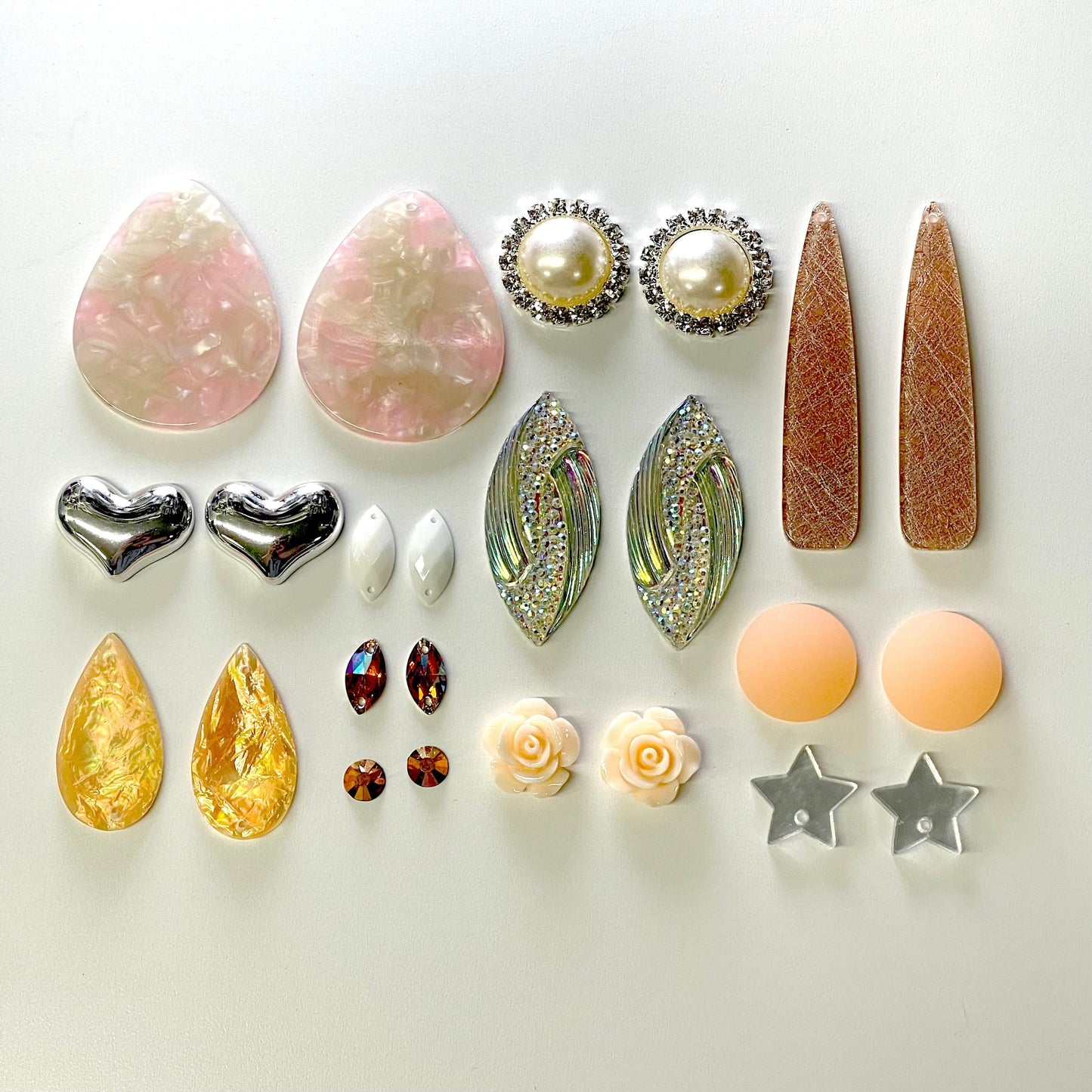 Peach Resin Gem set, Black Friday Special Promotions Promotions
