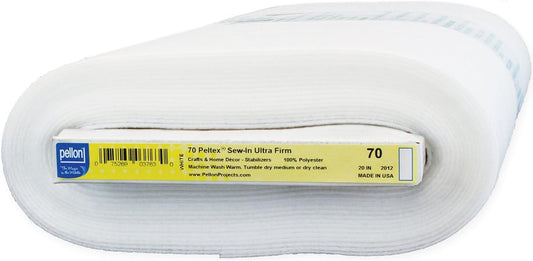 Pellon Peltex 70 Sew-in Ultra Firm Stabilizer (18*20 Inch) White *Beading Foundation Basics Basics