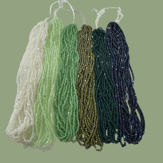 "Pistachio" Colour Palette, 5 x 11/0 Charlotte Seed beads (10g), Promotions Charlotte Cut Seedbeads