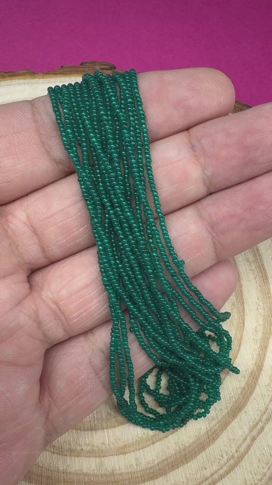 13/0 Charlotte Cut Seed Bead - Transparent Teal Opal *10g Hank*