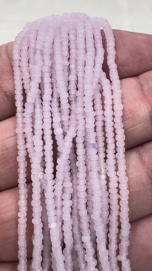 11/0 Charlotte Cut Seed Bead- Opal Light Violet  *10g Hank*