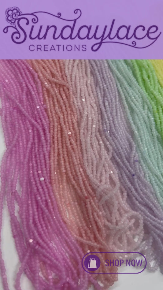 Ensemble de perles de rocaille Charlotte de luxe, opaques, pastel arc-en-ciel, 9 x 11/0, promotions