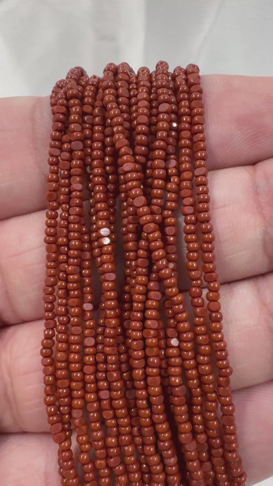 11/0 Charlotte Cut Seed Bead- Opaque Medium Brown *10g Hank*