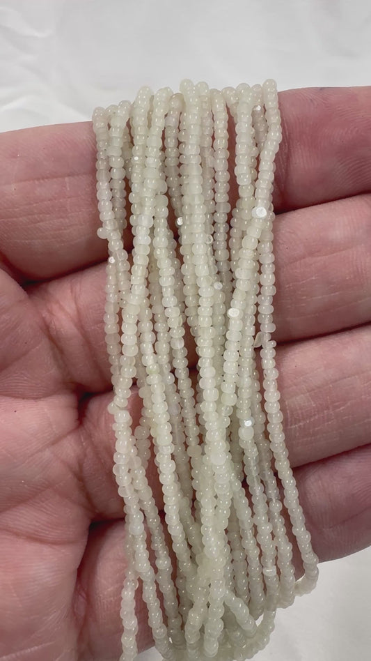 11/0 Charlotte Cut Seed Bead- Light Sage Opal *10g Hank*