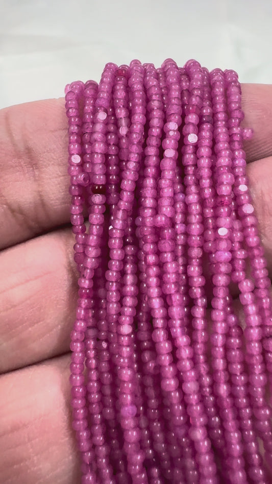 11/0 Chaquira Cortada - Rosa Ópalo *Mecha de 10g*