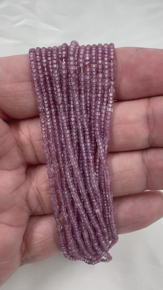11/0 Charlotte Cut PREMIUM Seed Bead-  Amethyst Purple Matte Pearl Silver Lined  *10g Hank*