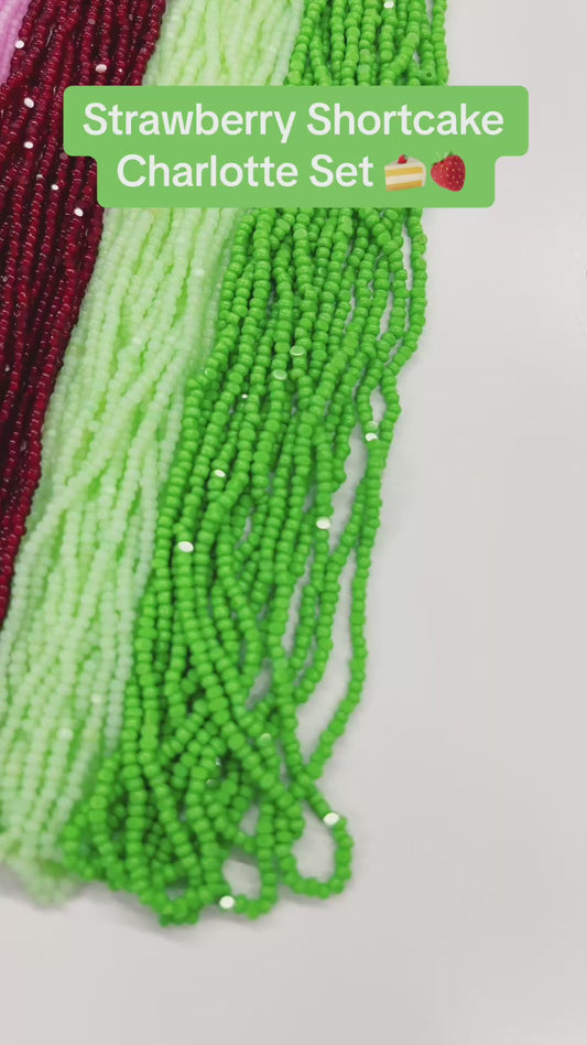Sparkle Strawberry Shortcake 🍓, ensemble de 6 perles de rocaille Charlotte Cut 11/0, promotions