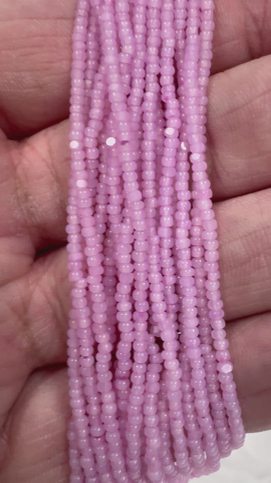 11/0 Charlotte Cut Seed Bead- Opal French Rose *10g Hank*