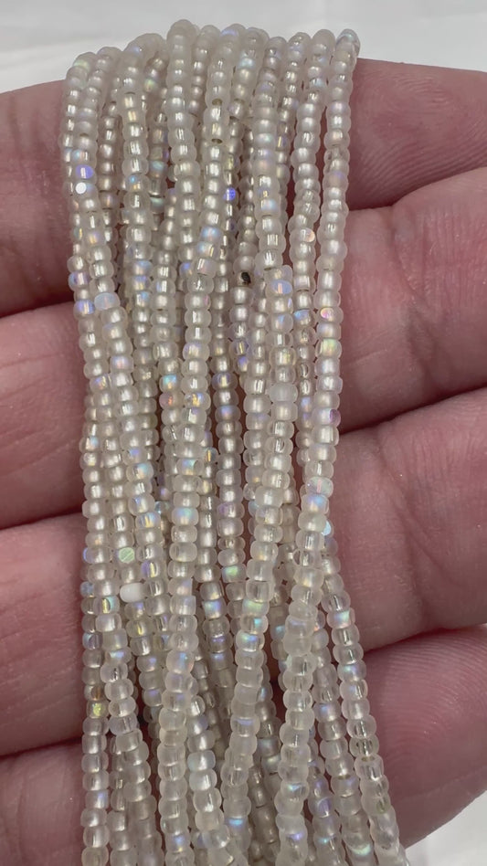 11/0 Charlotte Cut PREMIUM Seed Bead-  Matte Crystal Silver Lined  *10g Hank*