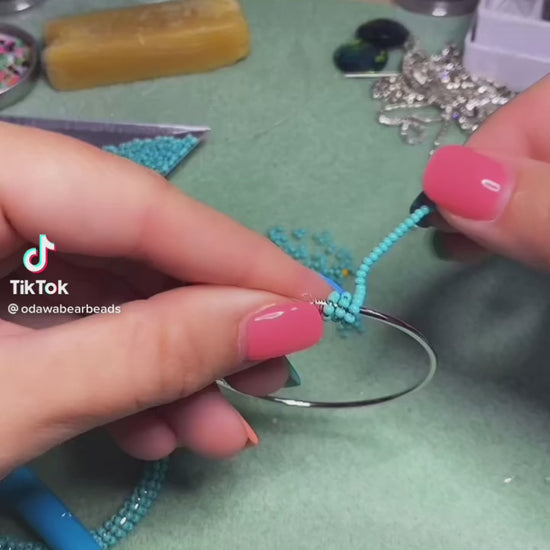 wrapped beading on hoops
