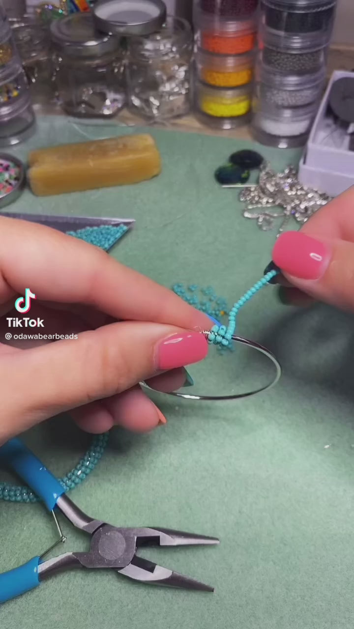 wrapped beading on hoops
