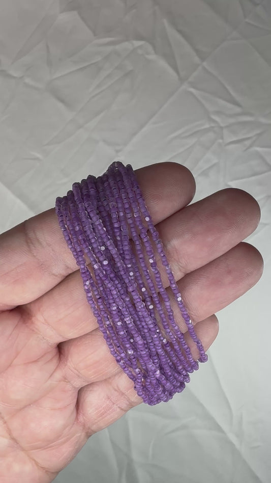 11/0 Charlotte Cut Seed Bead- Matte Dark Purple Lined *10g Hank*