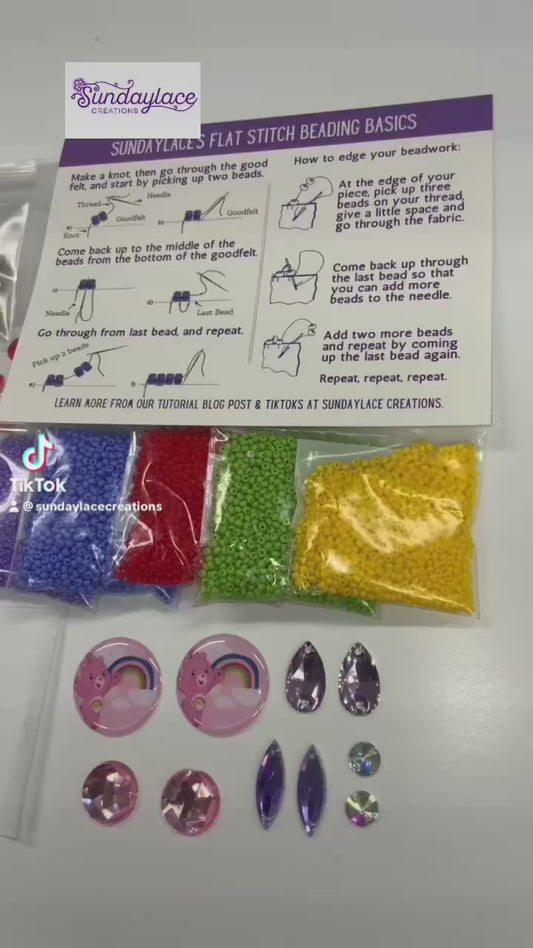 "Care Bear Stare 🌈" NEW Flat Stitch Beader Starter Kit, Promotions