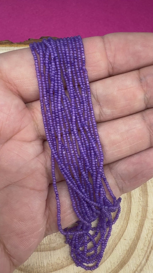 13/0 Charlotte Cut Seed Bead - Opal Tanzanite Purple *Hank