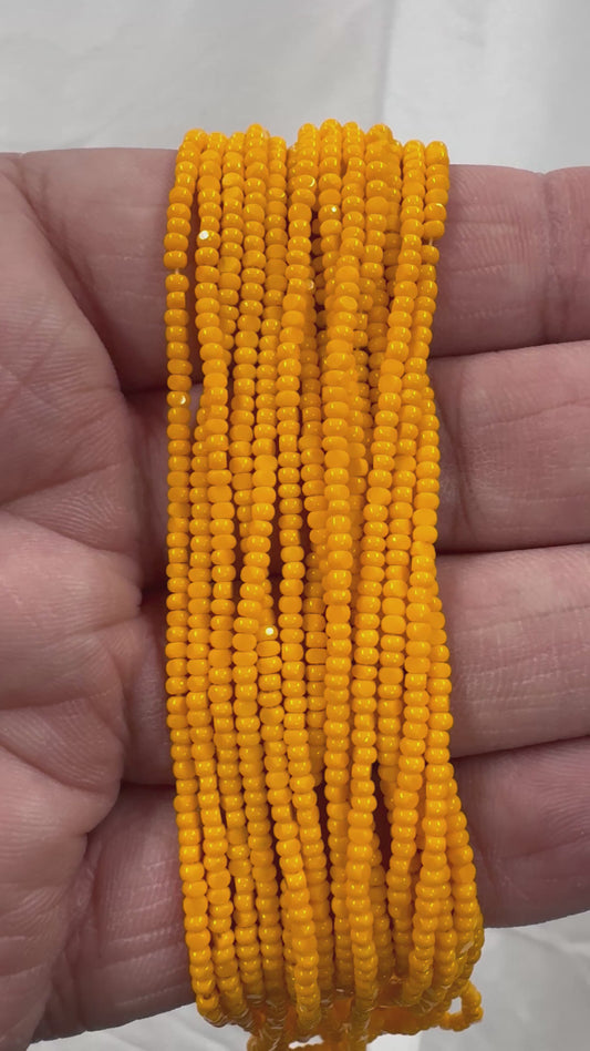 11/0 Charlotte Cut Seed Bead- Opaque Light Orange  *10g Hank*