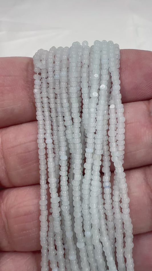 11/0 Charlotte Cut Seed Bead- Opal Light Azore Robin Egg Blue  *10g Hank*
