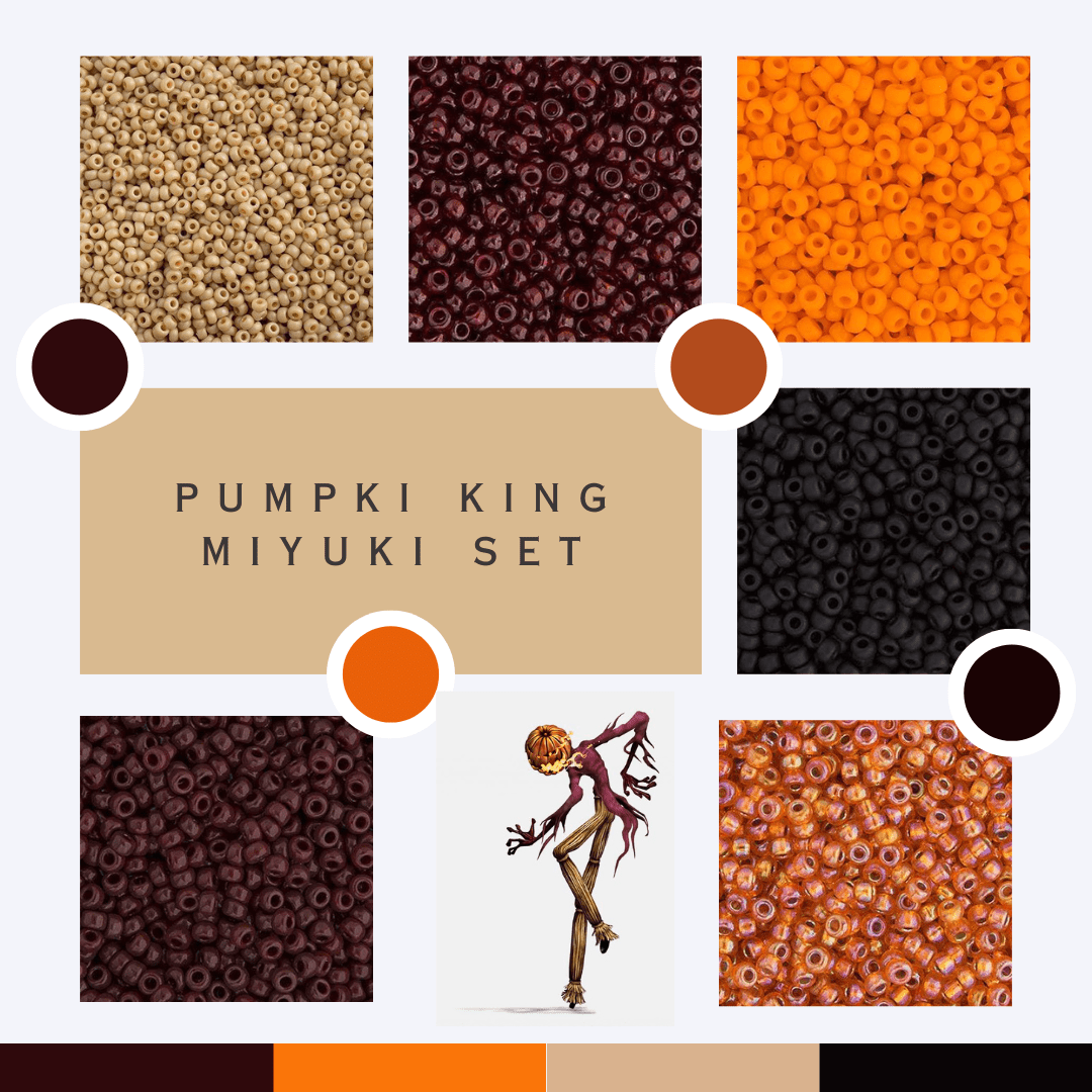 Pumpkin King 🎃 Halloween Set, 11/0 Miyuki Seed Beads, Set of 6 x 22g vials Promotions