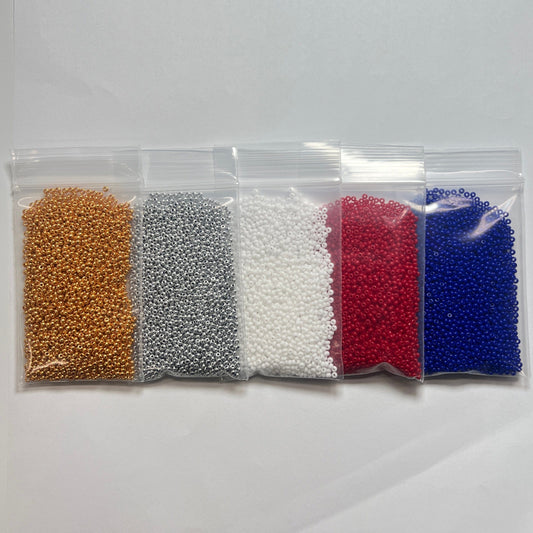 “Rocket Pop Firework” 5 x 22g  10/0 Seed Bead Set, Promotions 10/0 Preciosa Seed Beads