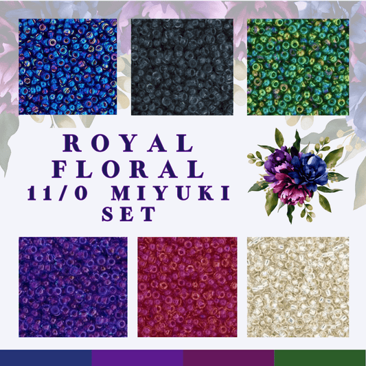 "Royal Floral" Set, 11/0 Miyuki Seed Beads, Set of 6 x 22g vials Promotions