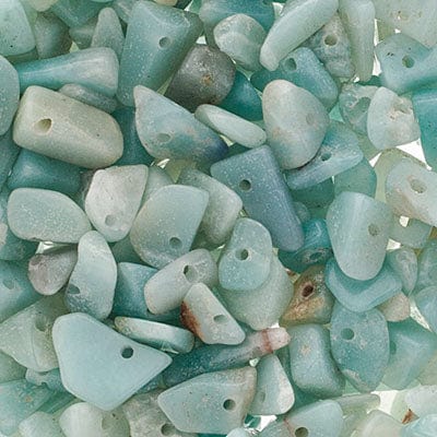 Semi-Precious Chips 22g Vial - Amazonite Mix Pearl Beads