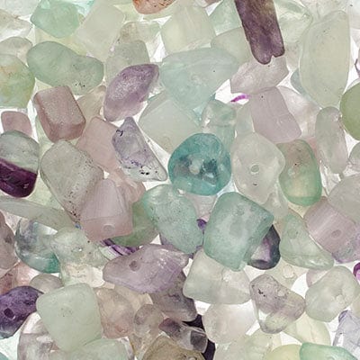 Semi-Precious Chips 22g Vial - Flourite Mix Pearl Beads