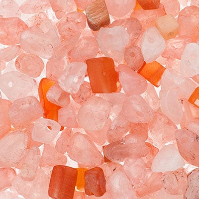 Semi-Precious Chips 22g Vial - Quartz Rose Pearl Beads