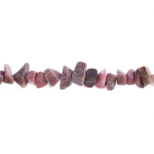 Semi-Precious Chips Strung - RHODONITE (16 inch Strand) Pearl Beads