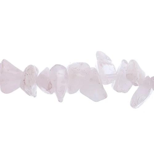 Semi-Precious Chips Strung - ROSE QUARTZ (16 inch Strand) Pearl Beads