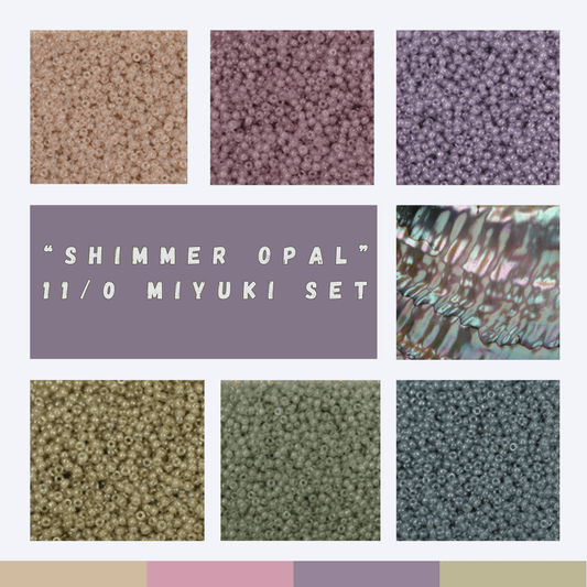 "Shimmer Opal" Opaque Set, 11/0 Miyuki Seed Beads, Set of 6 x 22g vials Promotions